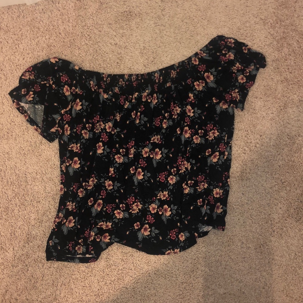 off the shoulder flower top
